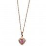 PANDORA Pink Heart Love Necklace JSP0080 In Rose