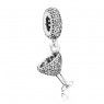 PANDORA Cocktail Glass Celebration Charm JSP1011 In Sterling Silver