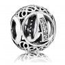 PANDORA Vintage A Swirl Alphabet Charm JSP0776 With CZ 