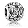 PANDORA Vintage K Swirl Alphabet Charm JSP0767 With CZ 