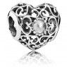 PANDORA April Birthstone Signature Heart Charm JSP0817 