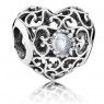 PANDORA March Birthstone Signature Heart Birthstone Charm JSP0822 