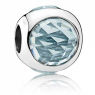 PANDORA Aqua Blue Radiant Droplet Charm JSP0626 With Pave CZ 