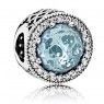 PANDORA Glacier Blue Radiant Hearts Charm JSP0862 