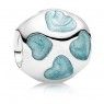 PANDORA Blue Hearts Love Charm JSP1078 In Enamel