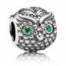 PANDORA Wise Owl Animal Charm JSP1038 With Cubic Zirconia In Silver