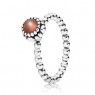 PANDORA Carnelian July Birthstone Ring JSP1441 In Silver