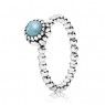 PANDORA Beaded December Turquoise Birthstone Birthstone Ring JSP1433 