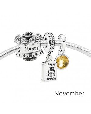 Pandora November Birthday Cake Birthstone Gift Set GS0066