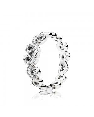 Pandora Heart Swirls Ring 197117CZ