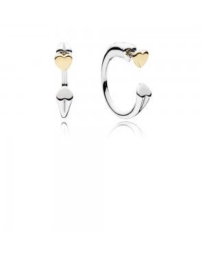 Pandora Two Hearts Hoop Earrings 296576