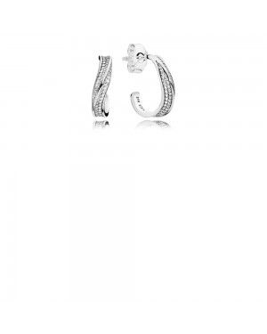 Pandora Elegant Waves Hoop Earrings 297097CZ