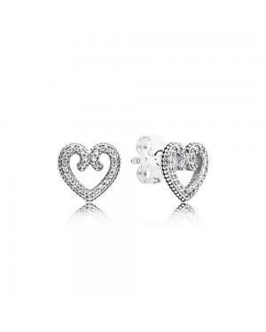 Pandora Heart Swirls Stud Earrings 297099CZ