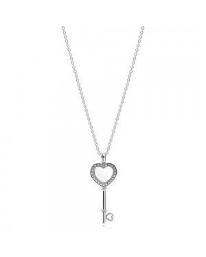 Pandora Heart Key Floating Locket Necklace - Medium 396581CZ