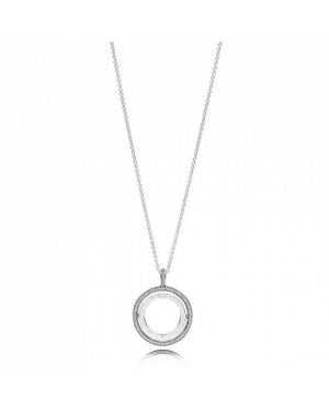 Pandora Logo Spinning Necklace 397410CZ