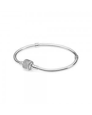 Pandora Moments Silver Signature Clasp Bracelet 590723CZ