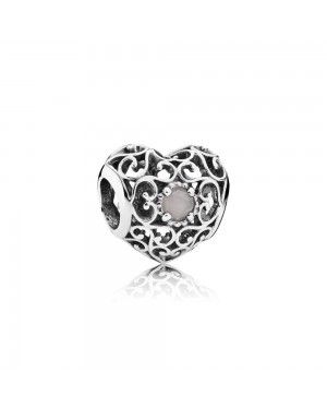 Pandora June Signature Heart Birthstone Charm 791784MSG