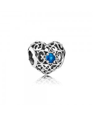 Pandora December Signature Heart Birthstone Charm 791784NLB