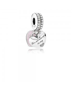 Pandora Mother & Daughter Hearts Pendant Charm 792072EN40