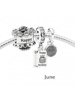 Pandora June Birthday Cake Birthstone Gift Set GS0061