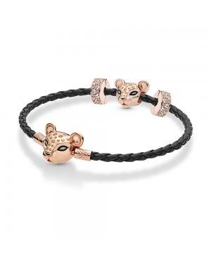 PANDORA ROSE LEATHER LIONESS BRACELET SET