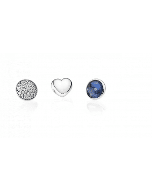 PANDORA Petite Memories September Synthetic Sapphire Birthstone Locket Charm Set JSP0629 