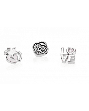 PANDORA Petite Memories Loving Love Locket Charm Set JSP0689 