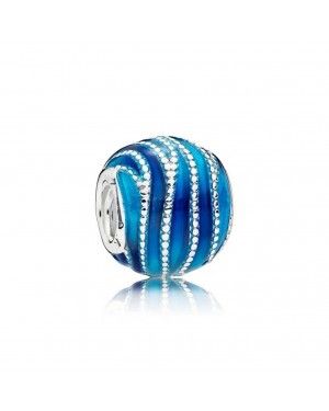 Pandora Blue Swirls Charm 797012ENMX