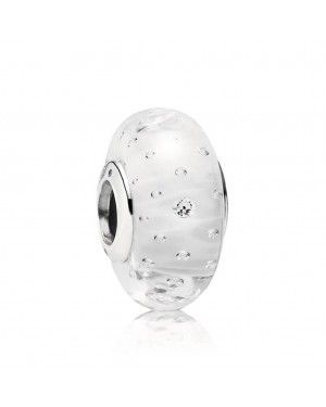 PANDORA And White Fizzle Charm JSP0888 In Murano Glass