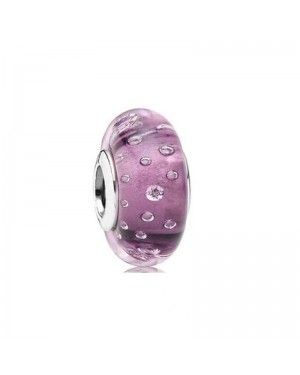 PANDORA And Purple Fizzle Charm JSP0889 In Murano Glass