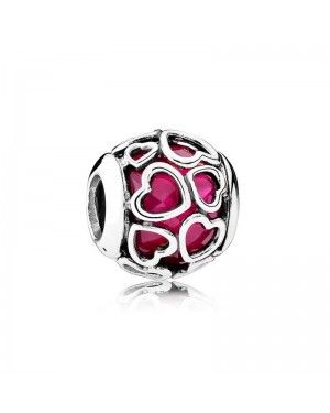 Pandora Cerise Encased In Love Charm 792036NCC