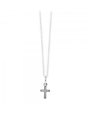 PANDORA Cross Necklace JSP0106 In Sterling Silver