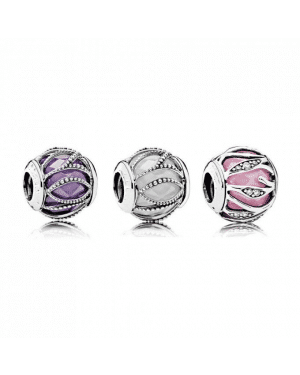 PANDORA Radiant Lines Charm Set JSP0516 With Cubic Zirconia 