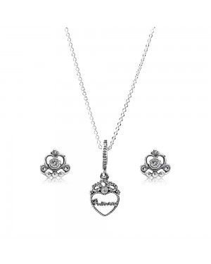PANDORA Fancy Princess Fairytale Jewellery Set JSP0164 In Silver