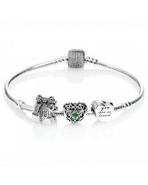 PANDORA May Birthstone Birthstone Complete Bracelet JSP0402 In Silver