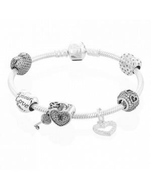 PANDORA Silver Love Sparkles Complete Bracelet JSP0441 