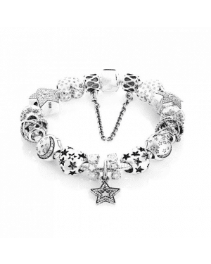 PANDORA Advertised Christmas Starlight Complete Bracelet JSP0331 With Pave CZ 