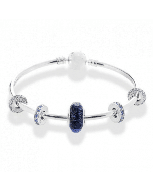 PANDORA Advertised Arctic Breeze Complete Bangle JSP0329 With Pave CZ 