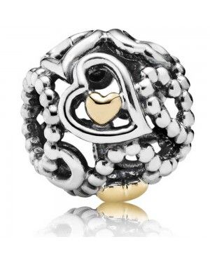 PANDORA Openwork Love Heart Charm JSP1559 In Gold