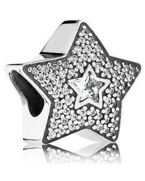 PANDORA Wishing Star Charm JSP1048 With Cubic Zirconia 