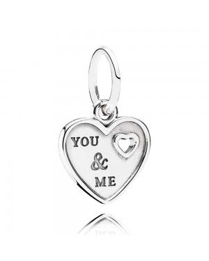 PANDORA You And Me' Heart Dropper Love Pendant JSP1551 