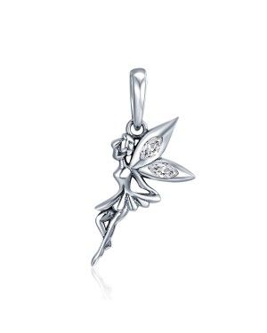 Sterling Silver Floral Fairy Dangle Charm