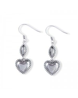 Joanfeel Marquise-shape Frame Heart Drop Earrings