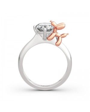 "Balloon Dog" Round Cut Statement Cocktail Ring | Joanfeel Hug Me