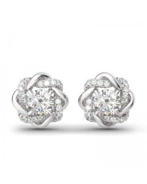 Joanfeel Sterling Silver Stud Earrings - Knot of Love