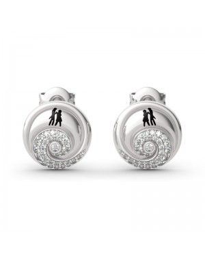 Joanfeel"Romance in the Moonlight" Skull Couple Earrings