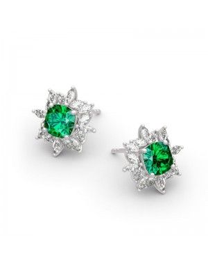 Joanfeel Vintage Halo Cushion Cut Stud Earrings