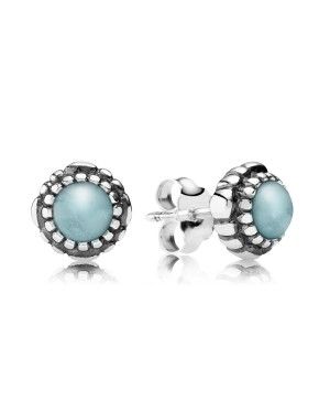 PANDORA March Birthstone Aquamarine Birthstone Stud Earrings JSP1302 