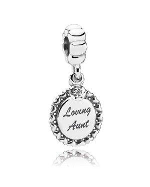 PANDORA Loving Aunt Family Charm JSP1120 With Cubic Zirconia In 925 Silver