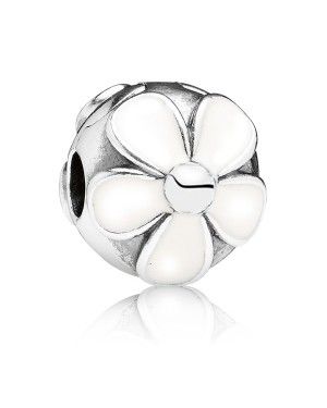 PANDORA White Daisy Floral Clip JSP1130 In 925 Silver